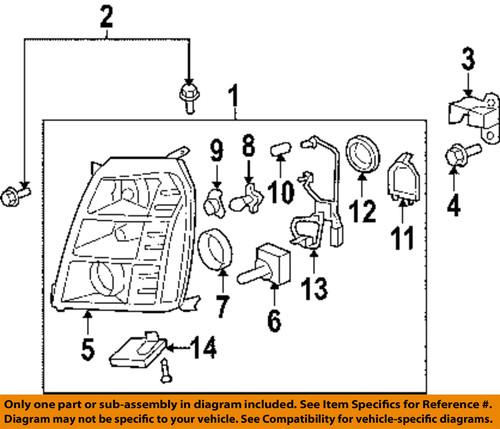 Cadillac gm oem 25897649 headlight-headlamp assembly