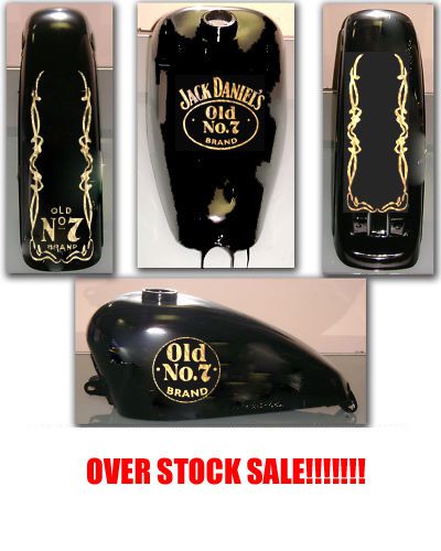 Motorcycle gas tank and fender decal set old no 7 gold leaf