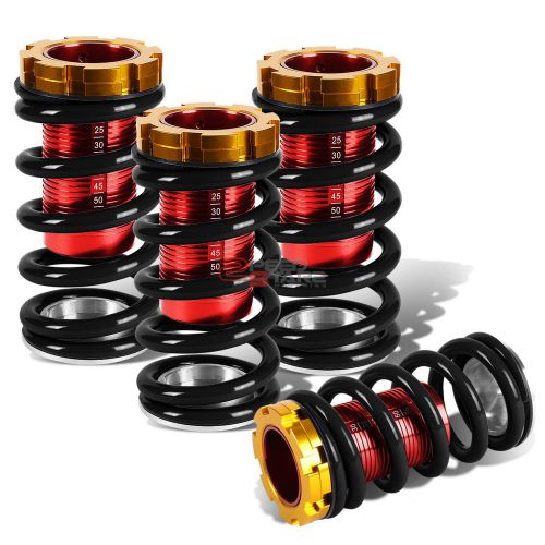 For civic/dc red scale adjustable 1-4&#034;lowering suspension black coilover spring