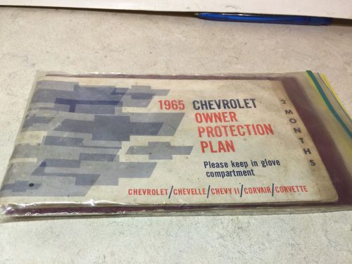 1965 corvette-corvair-chevy 11 owner protection plan and plate