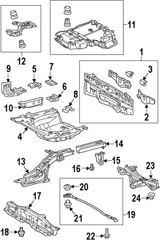 Toyota 5830847011 genuine oem rear cover