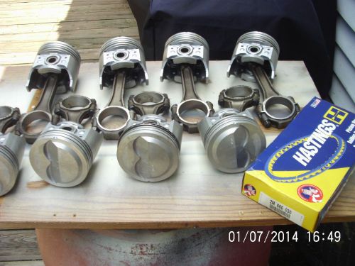 Buy CHEVY 283 V8 .030 OVER NEW DOME PISTONS 7 RECONDISTIONED RODS PINS ...