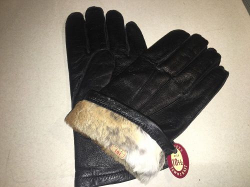 Genuine vintage black leather womens gloves penney&#039;s towncraft usa