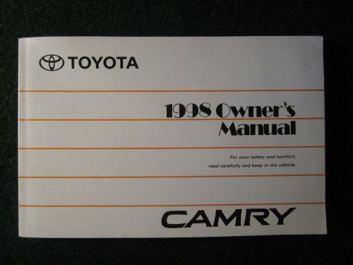 1998 toyota camry owner&#039;s manual dealer owners