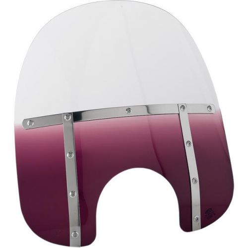 Memphis shades fats windshield w/7&#034; cut/pol strap 13&#034;h purple harley fxr4 2000