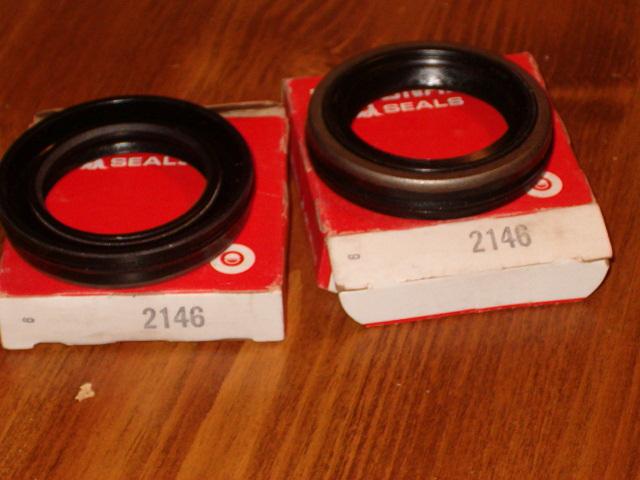 1970-76 grand am gto lemans cutlass f-85 nos rear wheel seals 2 seals 2146 