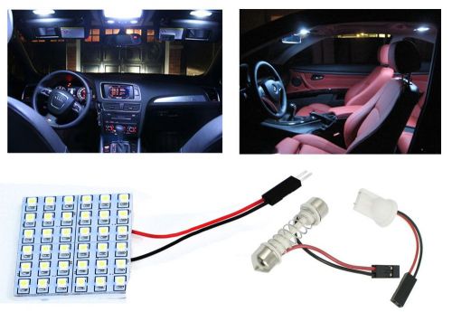 1x t10 festoon 36-smd hid xenon white led panel interior dome replacement light