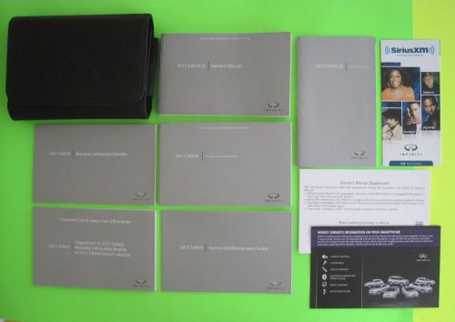 2013 infiniti jx  factory owner&#039;s manual set w/ nav &amp; case *oem*