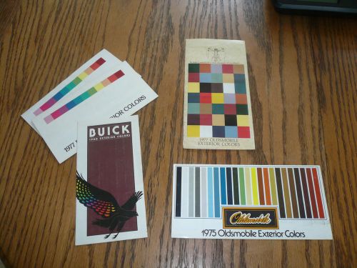 1967 1980 buick 1975 1977 oldsmobile dealer color chip paint samples