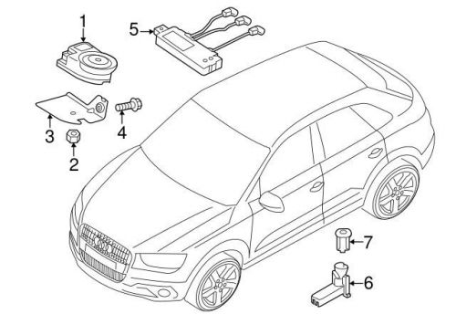 Genuine 2005-2016 audi alarm horn 1k0-951-605-c