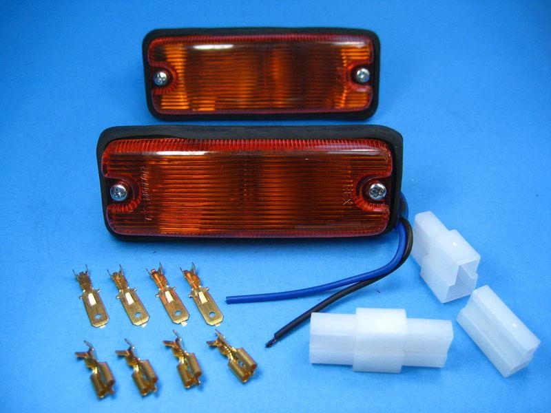 Mazda 1600 pick-up front sidemarker lights lamps amber  1 pair  set