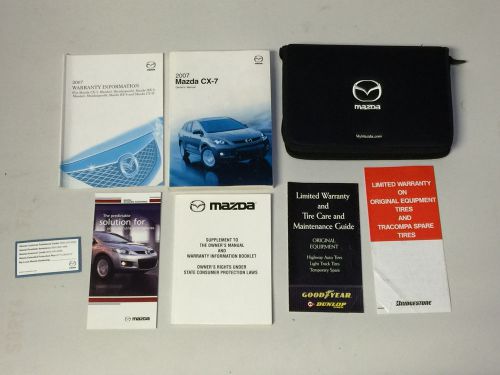 2007 mazda cx-7 oem owner&#039;s manual set and case