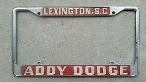 Addy dodge in lexington south carolina license plate frame