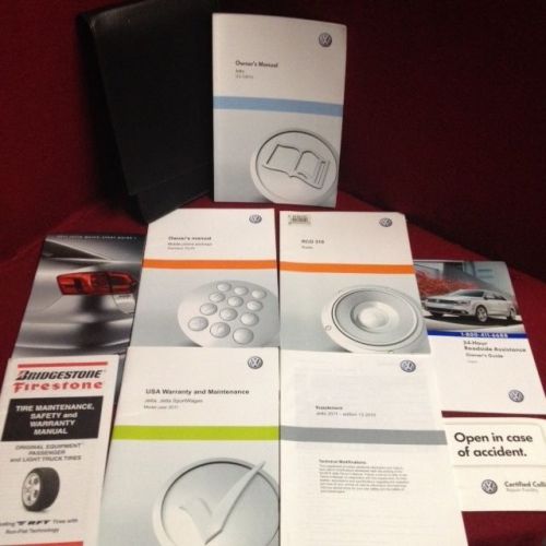 2011 volkswagen vw jetta original oem owners manual set with case