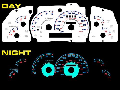 Ford explorer sport trac ranger white face halo glow gauges plasma 6-color