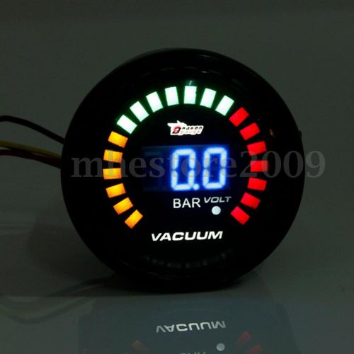 2&#034; 52mm led digital analog car voltage volt mter vacuum gauge bar pointer dials