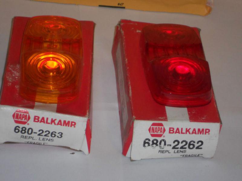  napa balkamp 680-2262 amber yellow and red  lens 1200 series truck