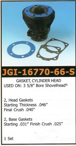 James head gasket set, 3 5/8 bore 1966-84 shovelhead - close out