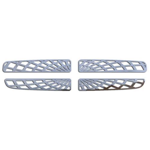 Dodge dakota 97-04 stainless spider web front metal grille trim cover insert