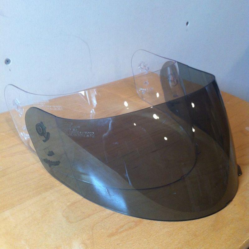 Hjc helmet visor shield clear & smoke cl-12 x2 two shields