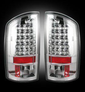 Led tail light set clear lens ( dodge 2007-2009 ) includes led reverse bulbs