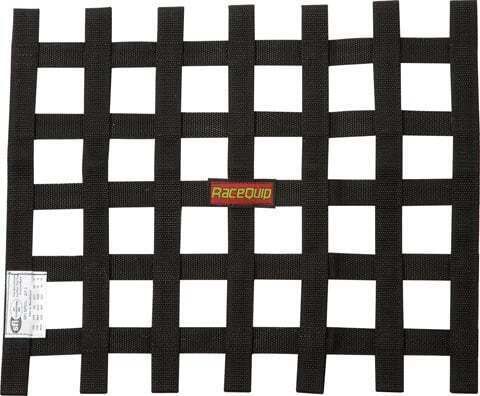 Racequip® 726003rqp window net sfi 27.1 - 1 in webbing - 18 in square - black