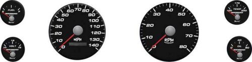 1970-78 chevrolet camaro; new vintage performance direct fit gauge system; black