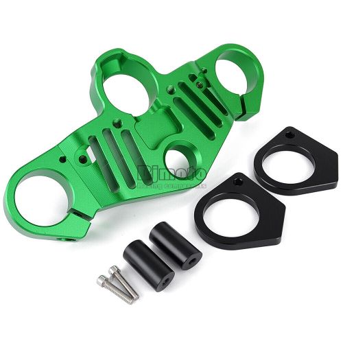 Cnc upper front top triple tree clamp for kawasaki z400 2018-2023 2022 green