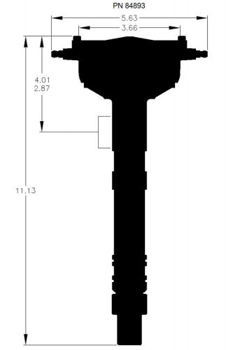 Msd 84893 chevy crank reluctor distributor with black crab cap