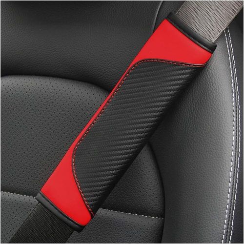 4pcs car safety seat belt shoulder pad cover auto cushion harness pad pu leather