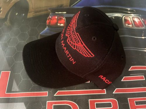 Aston martin racing red &amp; blk embroidered hat nos