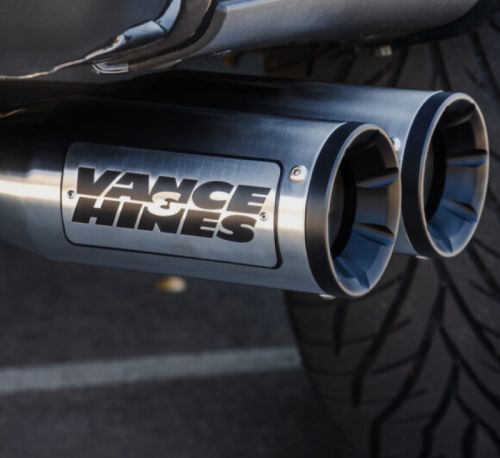 Vance fits &amp; hines ford 2015-2020 f150 eliminator brushed catback exhaust