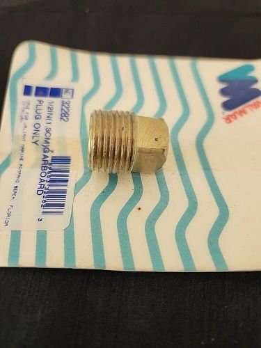 Valmar 32282  1/2&#034; marine brass replacement garboard drain plug only ( nos)