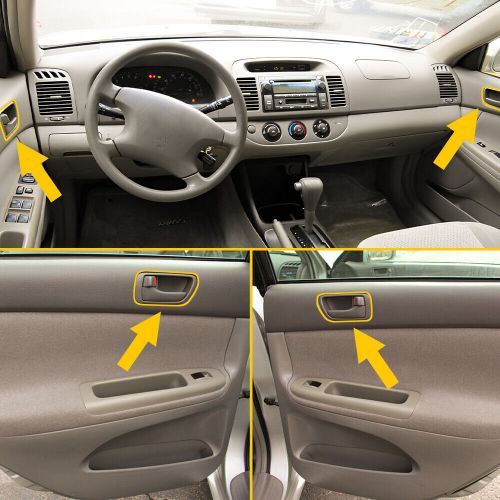 4pcs interior door panel handle full set beige for 2005-2006 toyota camry base