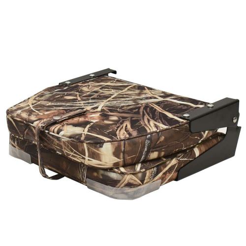 Attwood boat folding fishing seat 98395camo | low-back waterfowl camo