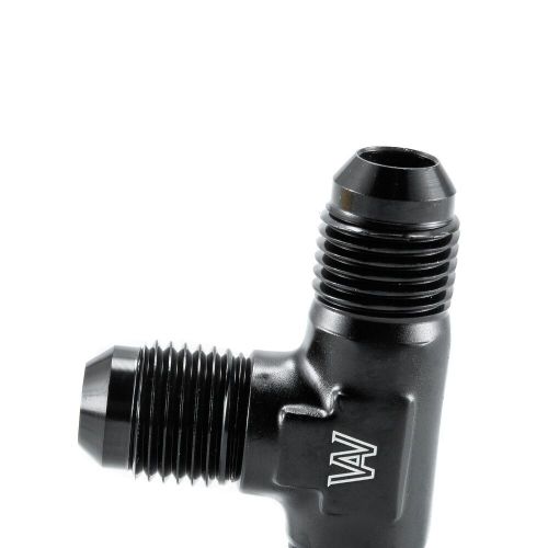 Black 6/6/6 an male flare -6/-6/-6 t junction adapter fitting aluminum adapter