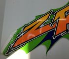 Genuine arctic cat 2611-631 snowmobile lh hood decal green fits 97 zr 580 model