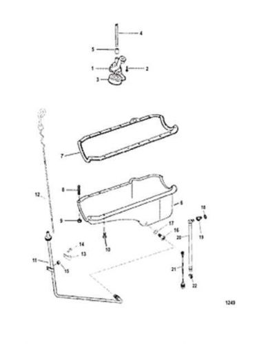 Mercruiser 4.3l dipstick &amp; tube kit. 1997-newer. 860209a1, 861942t6