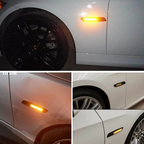 Dynamic for 2002-2005 e46 bmw facelift marker side light amber white waterproof