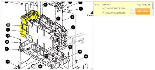 Parts only. not working. samsung sdi bms ezgo e-z-go 646248 691886 10007857