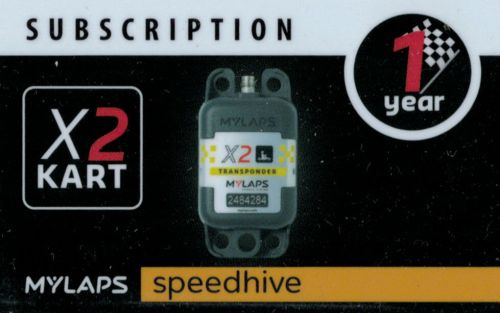 Mylaps x2 subscription 1-year renewal card for kart rechargeable transponder