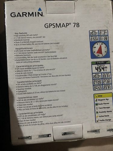 Garmin gpsmap 78 handheld marine gps worldwide navigation chart plotter new