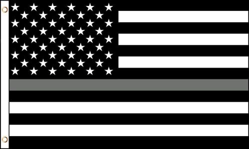 Usa thin gray line waterproof polyester flag