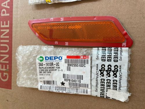 12-15 bmw 3 series front bumper mounted side marker light right left side set