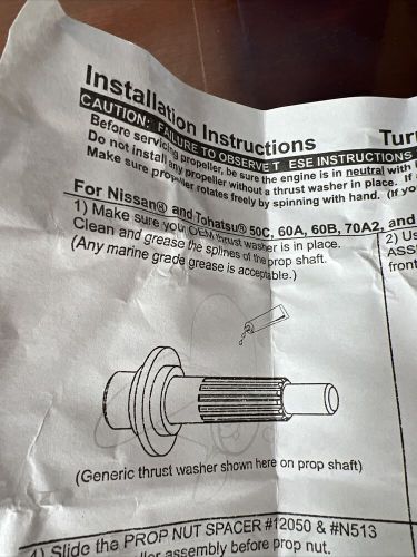 Turning point 1130 0301 hub kit #13 boat parts 13 spline nissan &amp; tohatsu