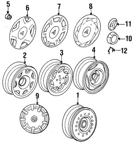 Genuine mitsubishi wheel cover mr758823