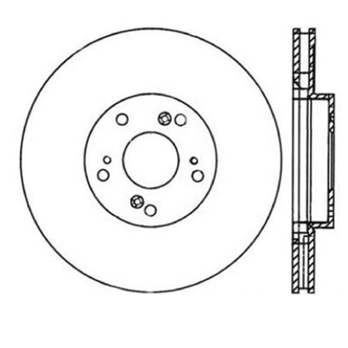 Stoptech 126.40057sr front right brake disc rotor for 2002-06 rsx / 06-15 civic