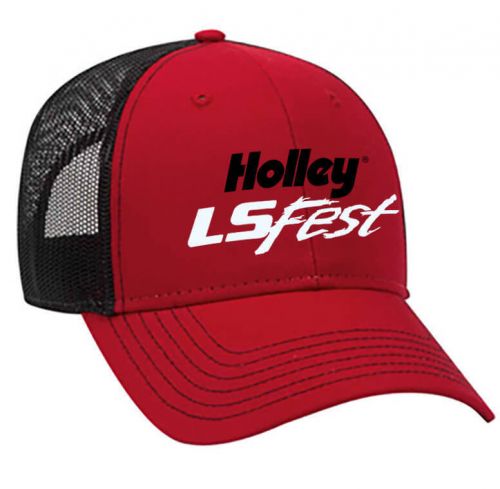 Holley 10369hol ls fest trucker mesh hat - red/black