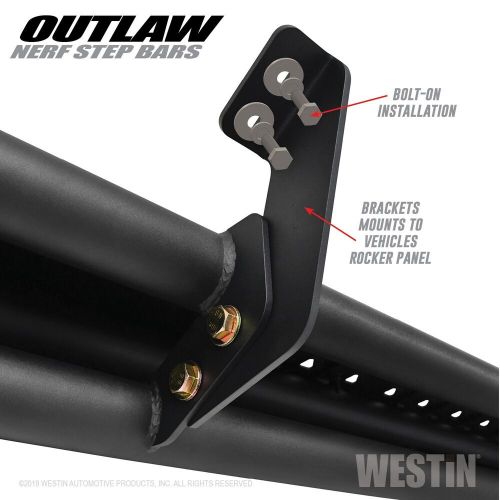 Westin 58-53945 outlaw nerf step bars