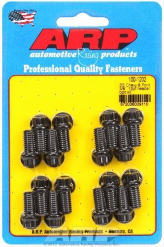 Arp 100-1202 header bolt kit 12-point, 3/8&#039; black oxide